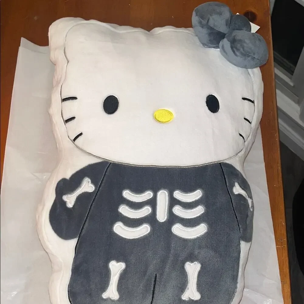 Hello Kitty Halloween 18” Skeleton Decorative Pillow 2024 Brand New with Tags